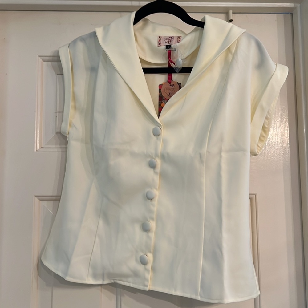 Banned Vintage Dancing Days Blouse SET OF 2 SzS
